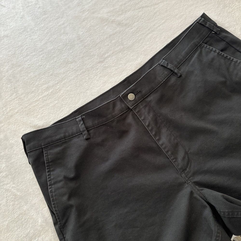 40 Grit Duluth Trading 44w BLACK Shorts Men Flat Front Canvas Workwear EXCELLENT
